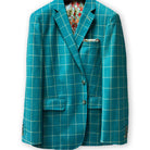 Suits jackets: Carribean Green Windowpane Sportcoat