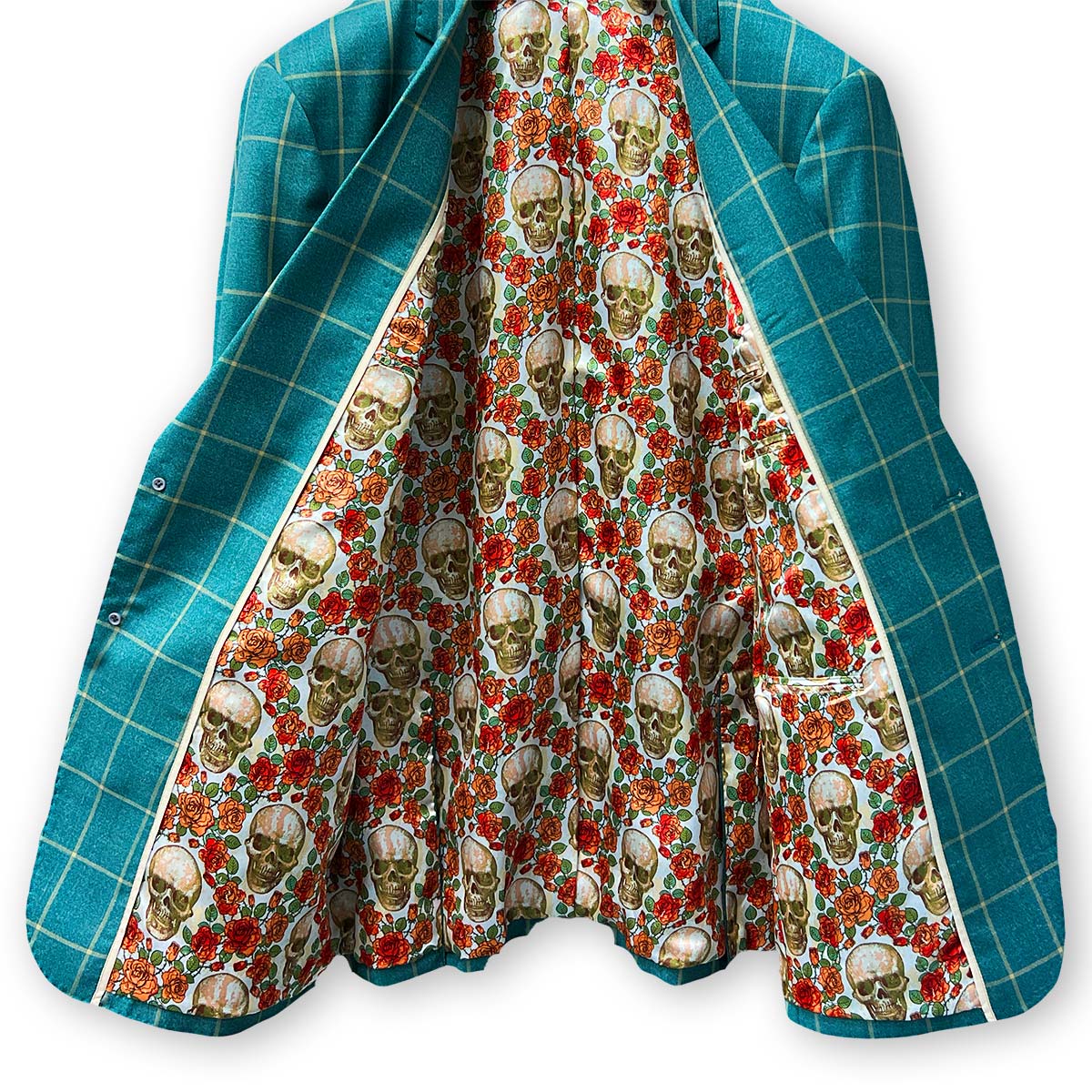 One of the best suits for men: Carribean Green Windowpane Sportcoat