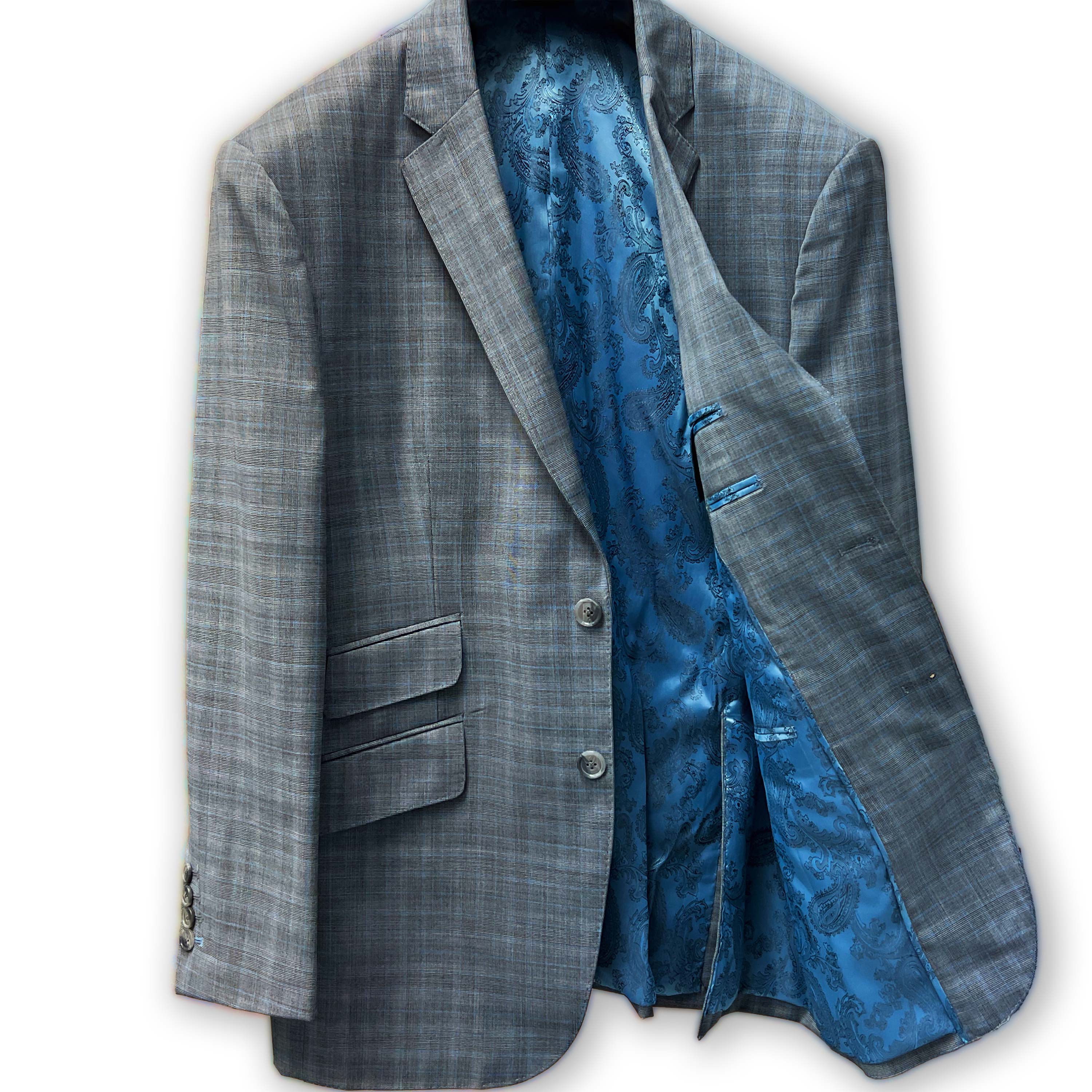Highlighting the full canvas quality of our men's suit jacket.