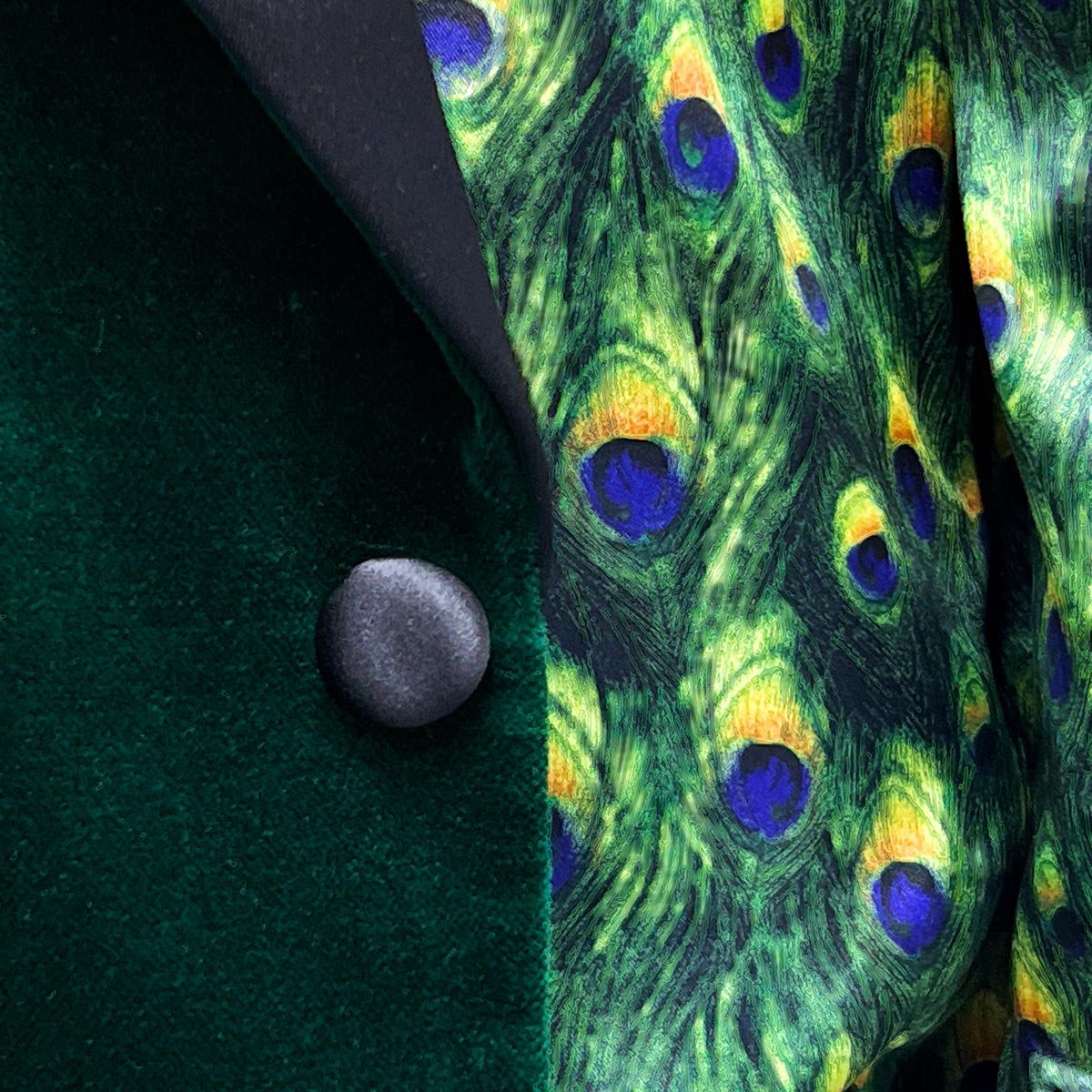 Green velvet tuxedo dinner jacket for weddings