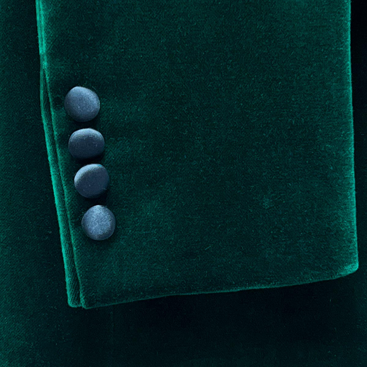 Elegant green velvet tuxedo dinner jacket back view