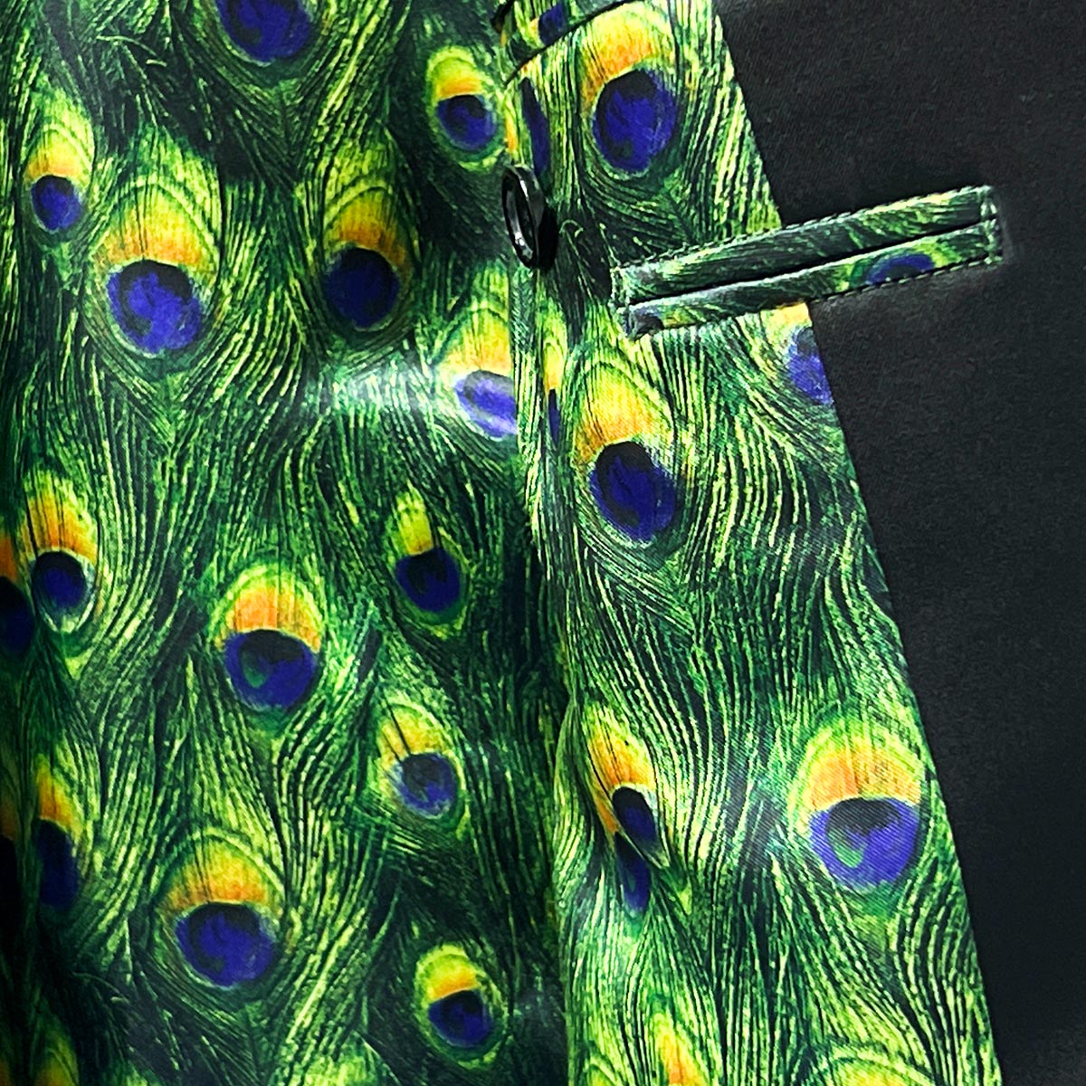 Lining of green velvet tuxedo dinner jacket