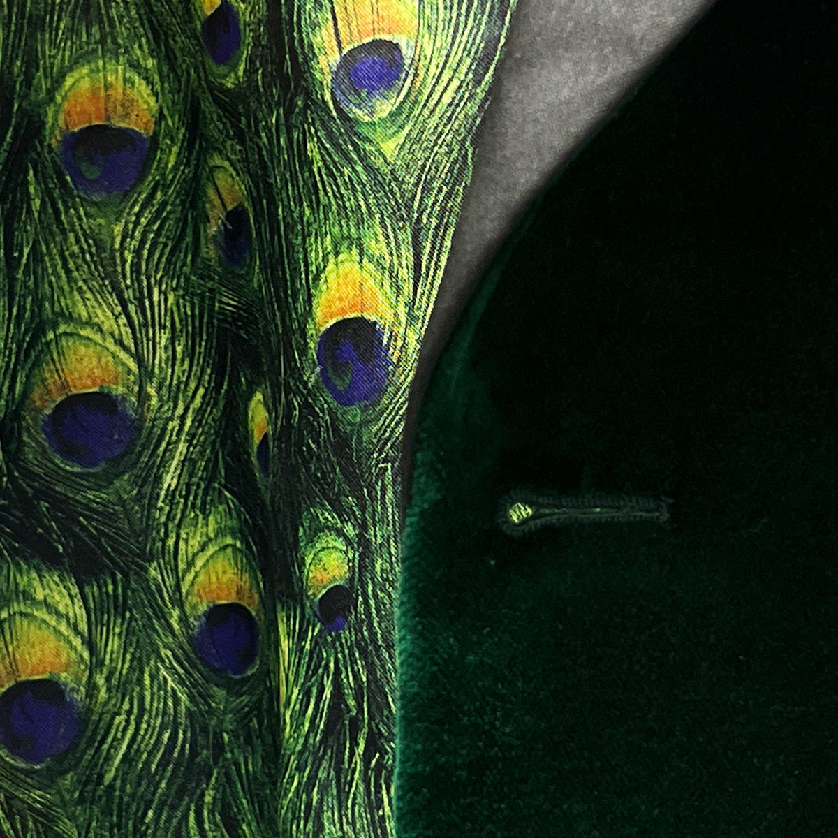 Green velvet tuxedo dinner jacket for prom