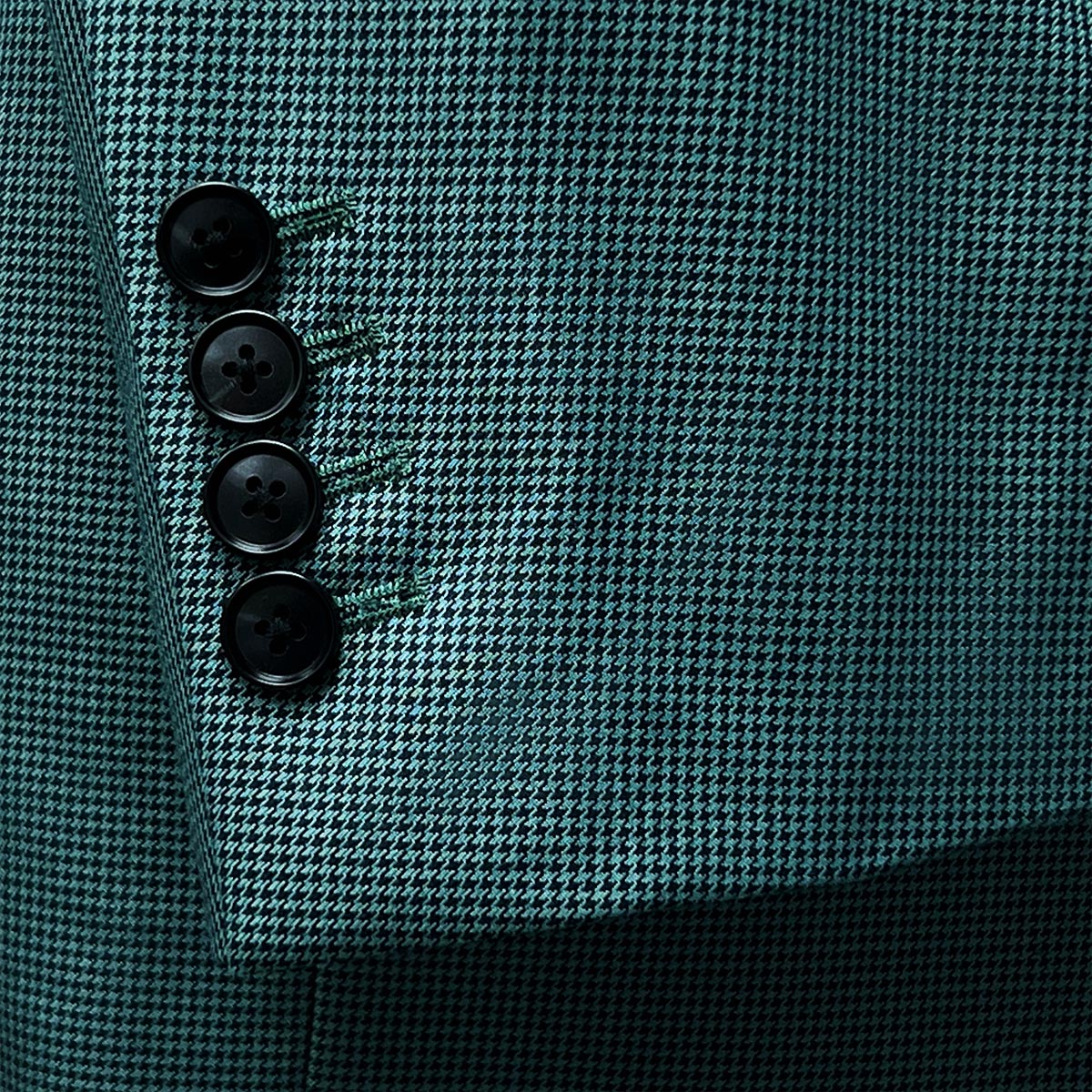 Close-up of the 100% Australian Merino Wool fabric in a sportcoat.