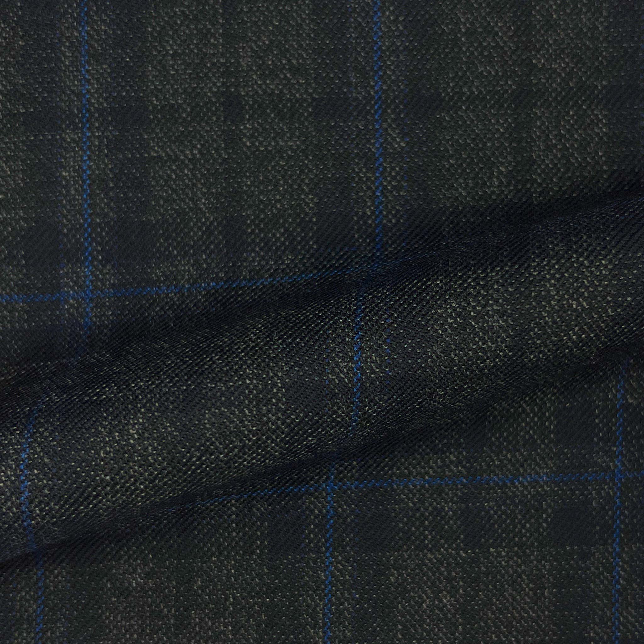 Westwood Hart Online Custom Hand Tailor Suits Sportcoats Trousers Waistcoats Overcoats Charcoal Grey Royal Blue Black Windowpane