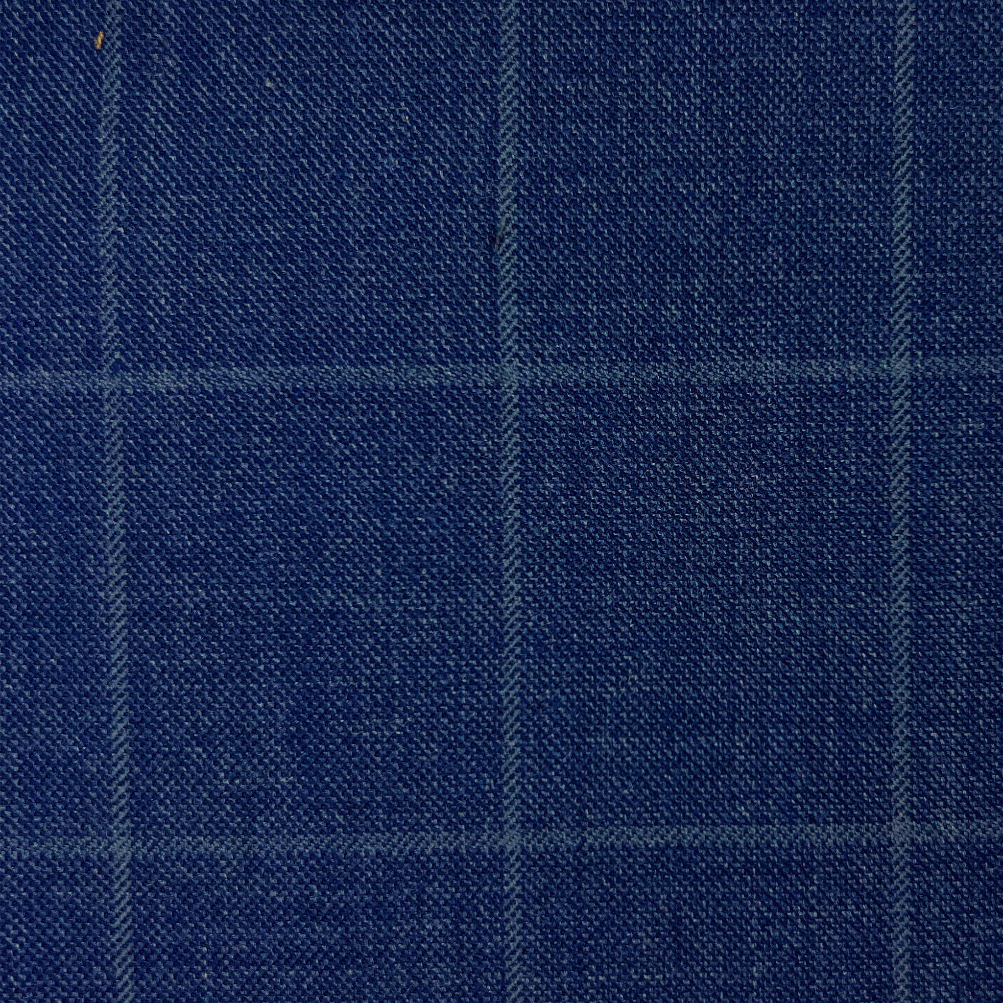 Westwood Hart Online Custom Hand Tailor Suits Sportcoats Trousers Waistcoats Overcoats Medium Blue Windowpane