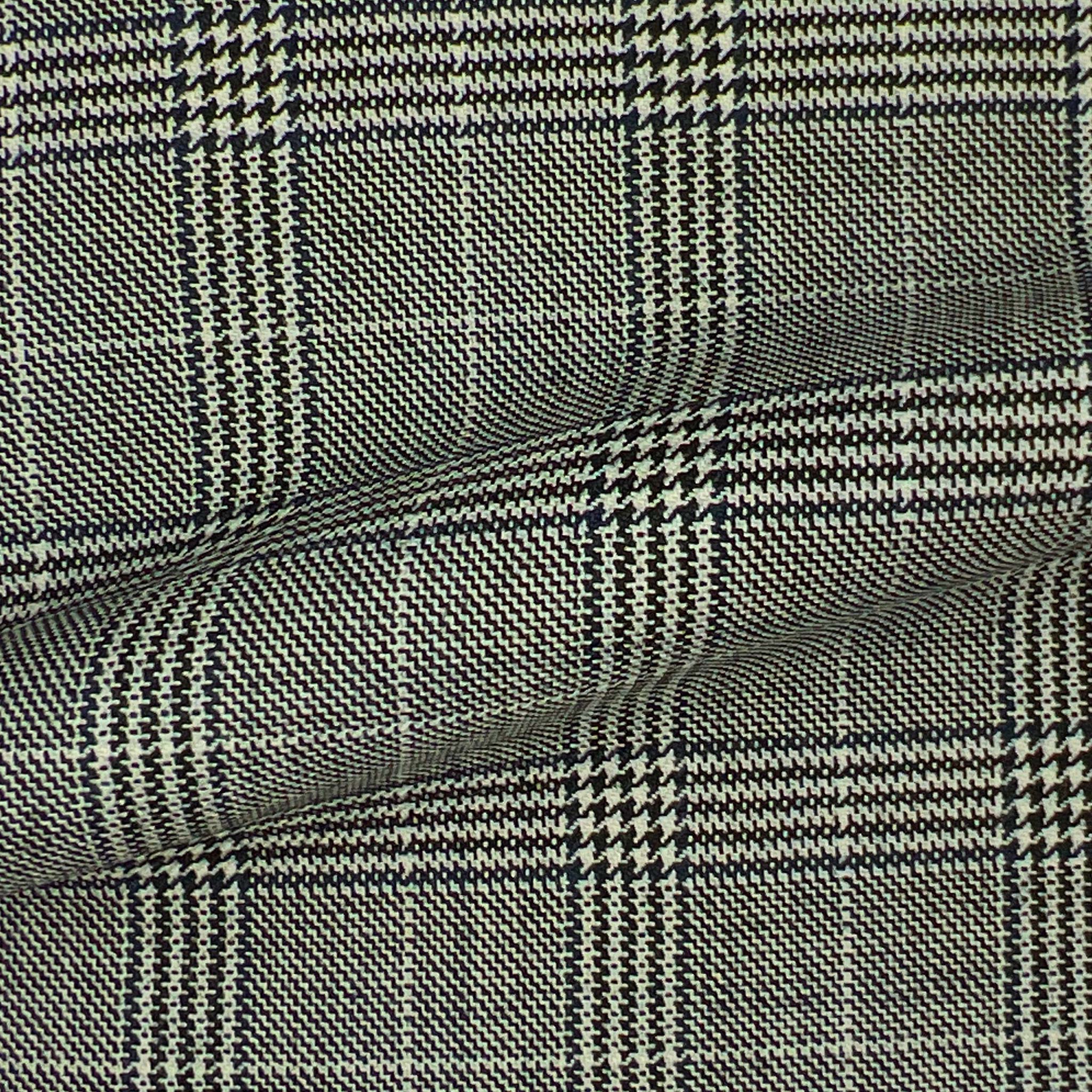 Westwood Hart Online Custom Hand Tailor Suits Sportcoats Trousers Waistcoats Overcoats Steel Grey Prince Of Wales Plaid White Windowpane