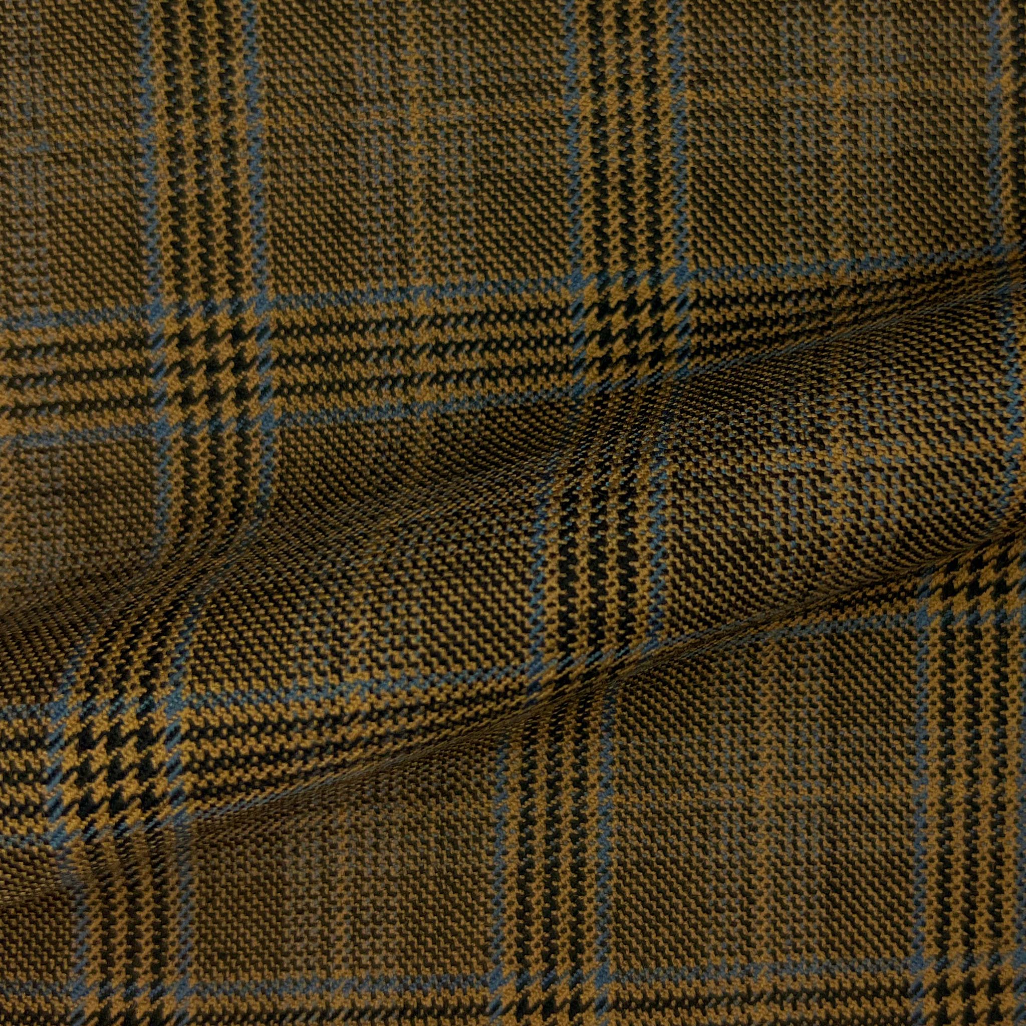 Westwood Hart Online Custom Hand Tailor Suits Sportcoats Trousers Waistcoats Overcoats Brown Prince Of Wales Plaid Blue Windowpane