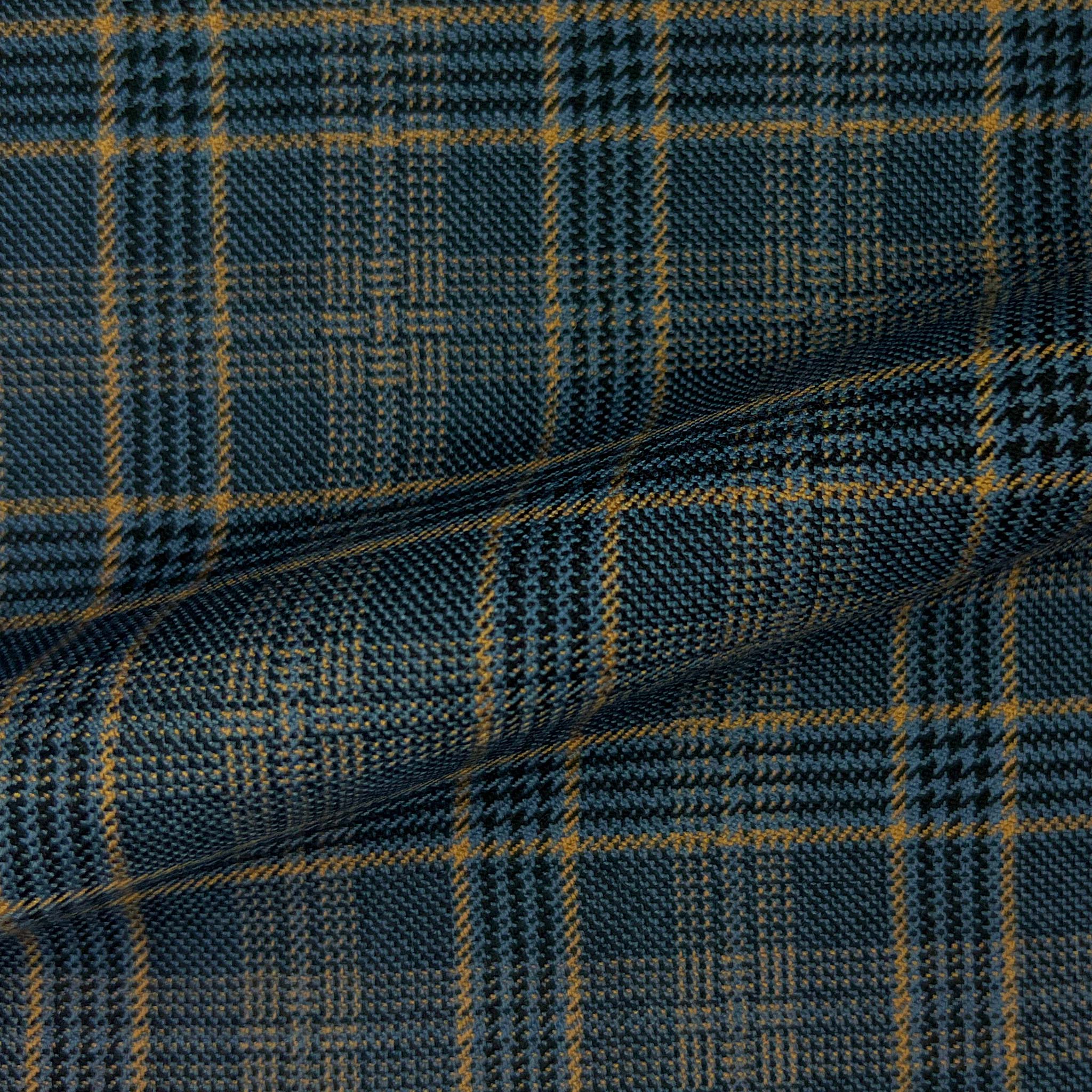 Westwood Hart Online Custom Hand Tailor Suits Sportcoats Trousers Waistcoats Overcoats Steel Blue Grey Plaid Pastel Orange Windowpane