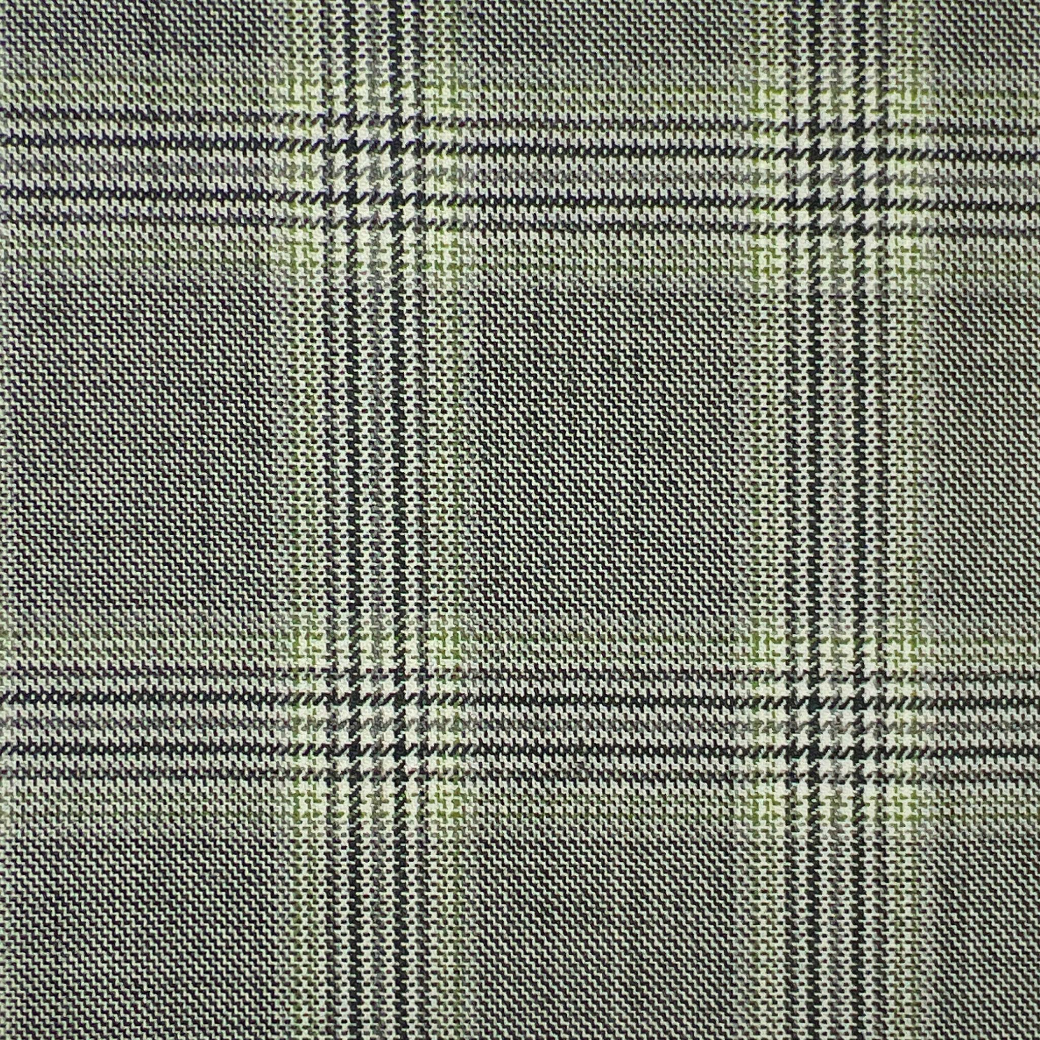 Westwood Hart Online Custom Hand Tailor Suits Sportcoats Trousers Waistcoats Overcoats Steel Grey Prince Of Wales Plaid Lime Green Windowpane