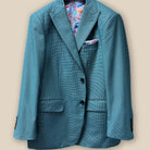 Breathable Bemberg lining in a hunter green sportcoat.