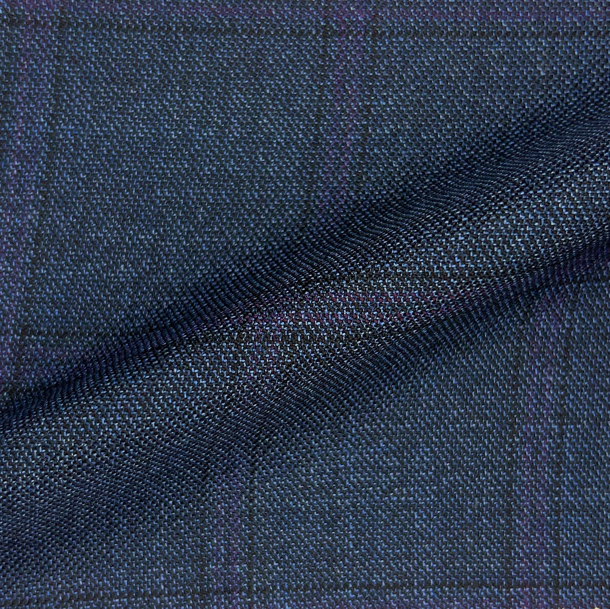 Men's Warehouse alternative: Westwood Hart Bamboo Suit in Navy and Pastel Plum.