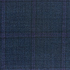 Westwood Hart custom tailored men's suit in Navy with Pastel Plum Windowpane Bamboo fabric.
