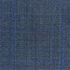 Westwood Hart men's custom suit in Steel Blue Windowpane bamboo fabric