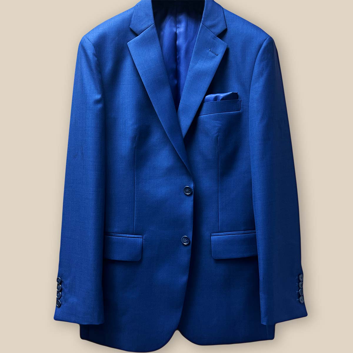 Vitale Barberis Canonico Cobalt Blue Sharkskin Men's Suit