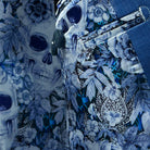 Men's blue herringbone suit crafted from 100% Super 120s Australian Merino wool for unparalleled comfort.