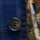 Seamstress-quality men's suit in dark blue and brown plaid, 100% Australian Merino wool by Westwood Hart.