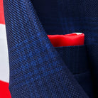 Dynamic motion shot revealing glimpses of the patriotic American flag lining that provides a conversation-starting element for the patriot appreciating quality and heritage