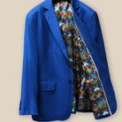 Left inside view of a light blue Vitale Barberis Canonico flannel sportcoat.