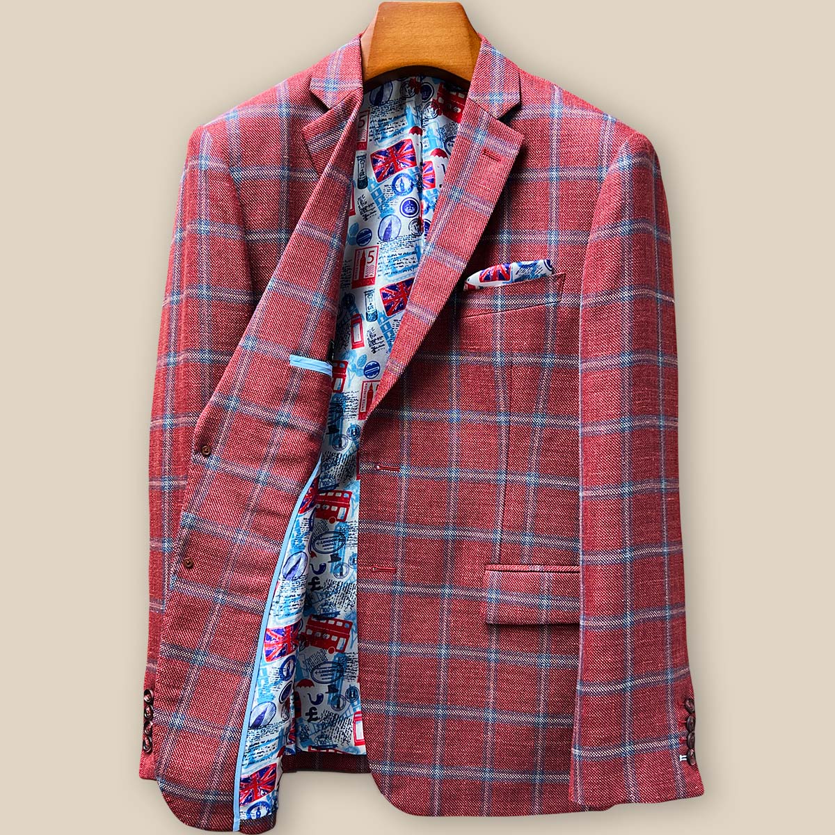 Paul Smith Loro Piana 3B ツィード チェック ジャケット Turquoise checkered jacket, fabric by Loro Piana – Herse