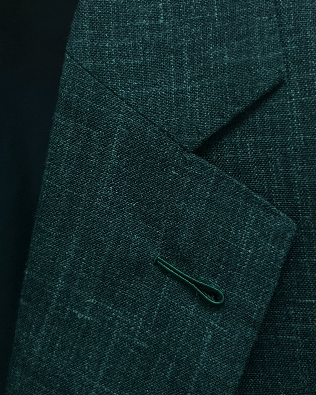 Loro Piana Deep Green Wool Silk Linen Blend Men's Suit