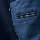 Close-up showing windowpane pattern alignment at seams