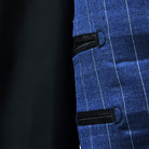 Close-up of the suit's black silk Bemberg lining, highlighting its smooth texture