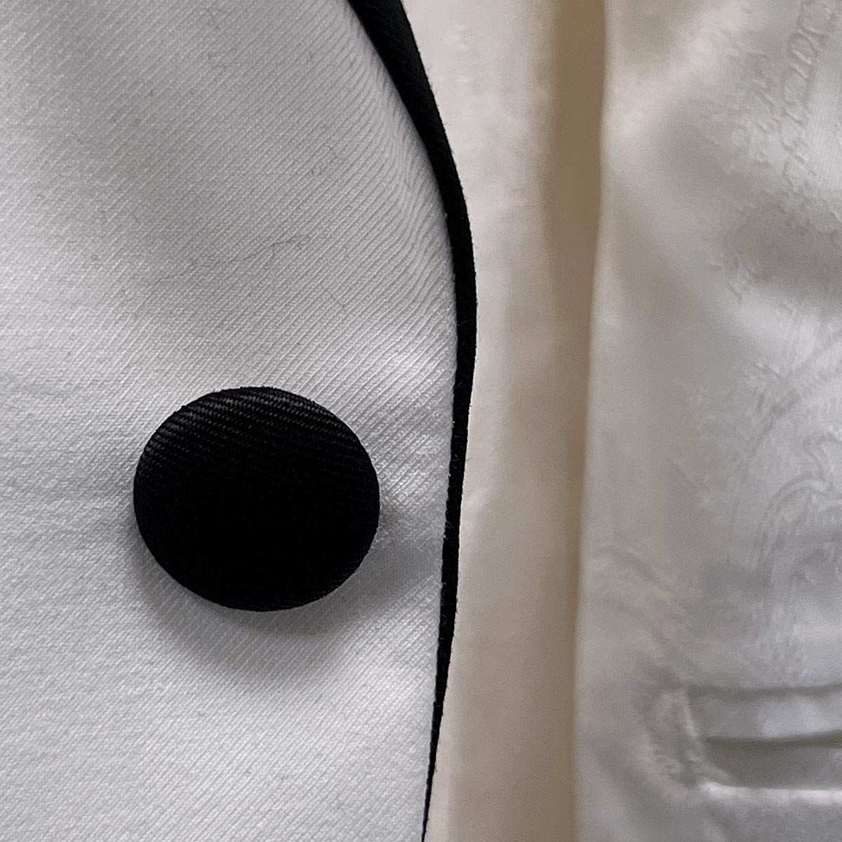 Formal attire by Westwood Hart, tailored in 100% Australian Merino wool with elegant black grosgrain trimming.