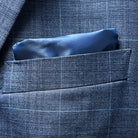 Detail of breast pocket with built-in pocket square feature