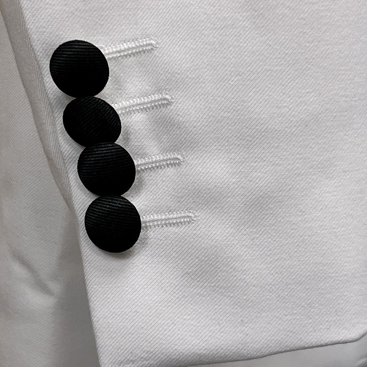 Men's tuxedo by Westwood Hart, made from 100% Australian Merino wool with contrasting black grosgrain trimming.