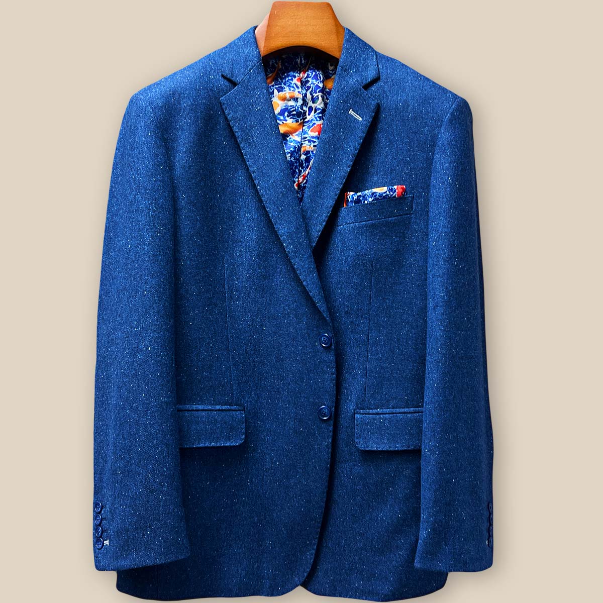 Westwood Hart Prussian Blue Yorkshire Slub Tweed Men's Sport Coat
