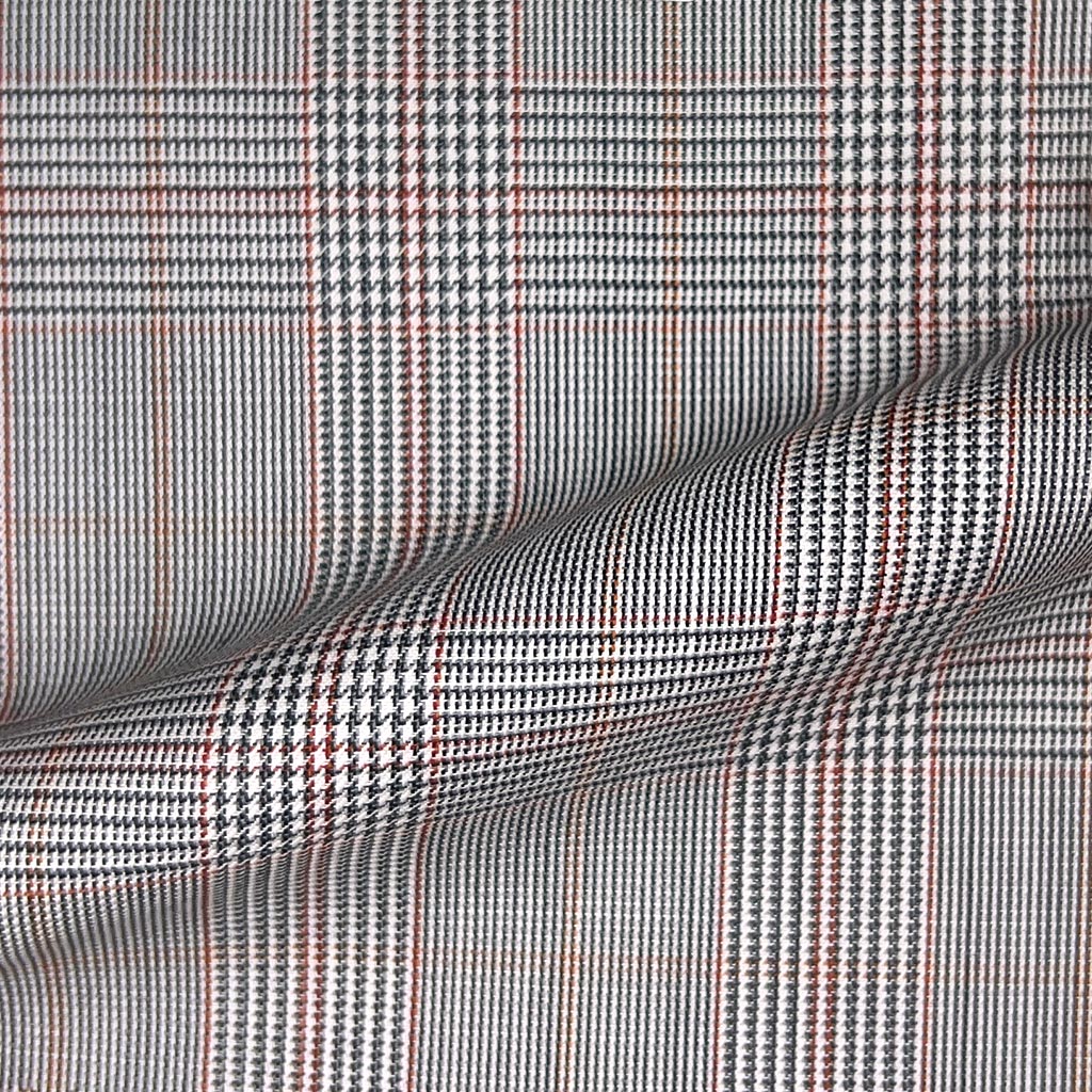 Westwood Hart Online Custom Hand Tailor Suits Sportcoats Trousers Waistcoats Overcoats Grey With Red Prince Of Wales Glen Plaid