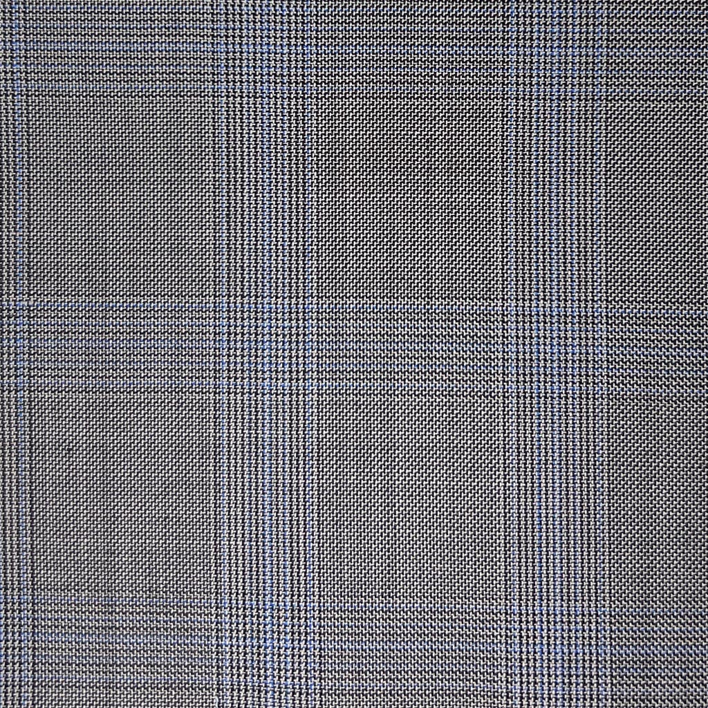 Westwood Hart Online Custom Hand Tailor Suits Sportcoats Trousers Waistcoats Overcoats Shadow Grey With Blue Windowpane