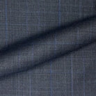 Westwood Hart Online Custom Hand Tailor Suits Sportcoats Trousers Waistcoats Overcoats Dark Grey With Blue Windowpane