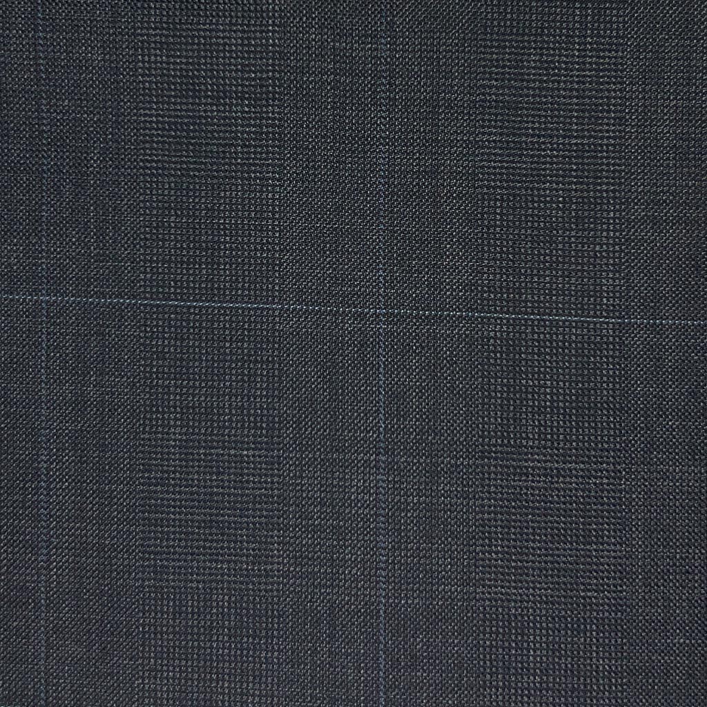 Westwood Hart Online Custom Hand Tailor Suits Sportcoats Trousers Waistcoats Overcoats Charcoal Grey With Fine Blue Prince Of Wales Glen Plaid