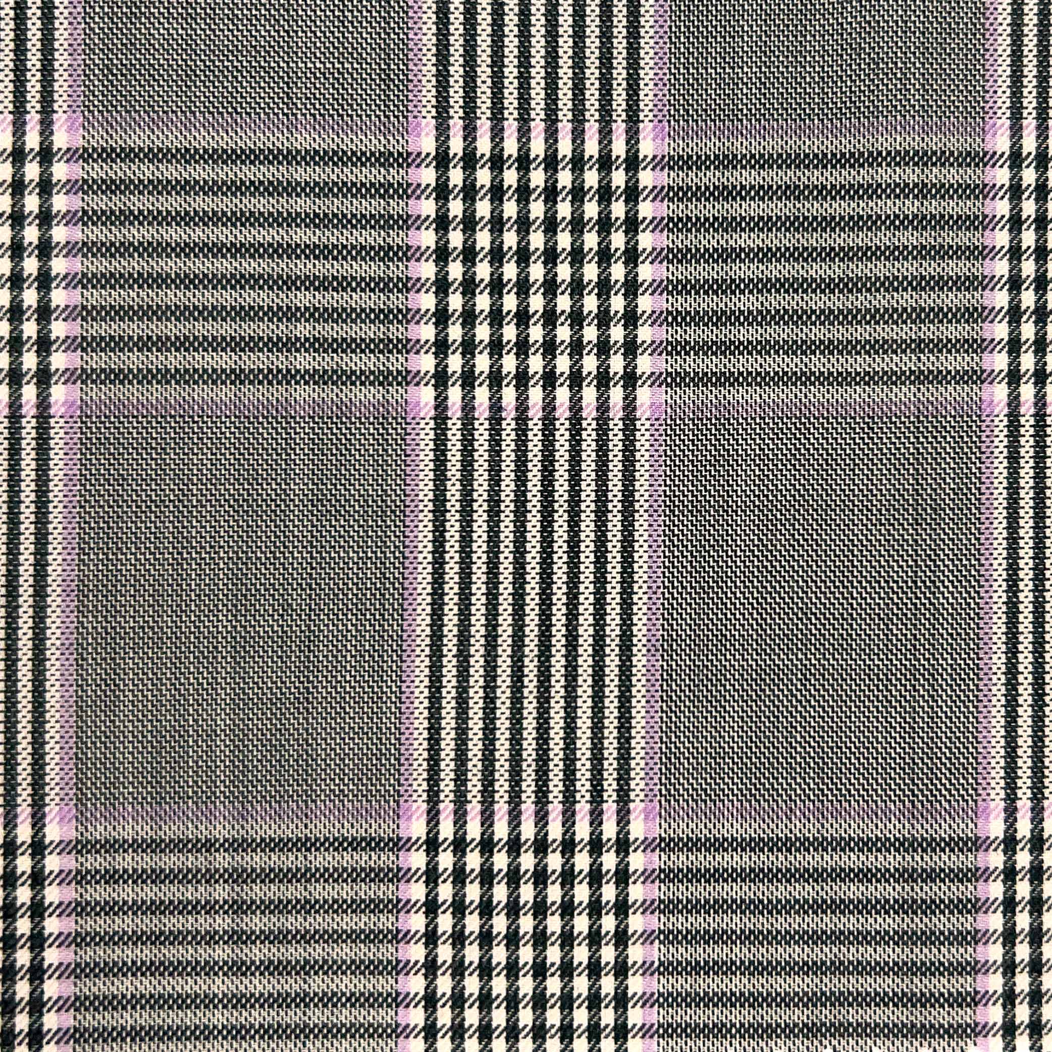 Westwood Hart Online Custom Hand Tailor Suits Sportcoats Trousers Waistcoats Overcoats Grey Lavender Prince Of Wales Glen Plaid Windowpane Design