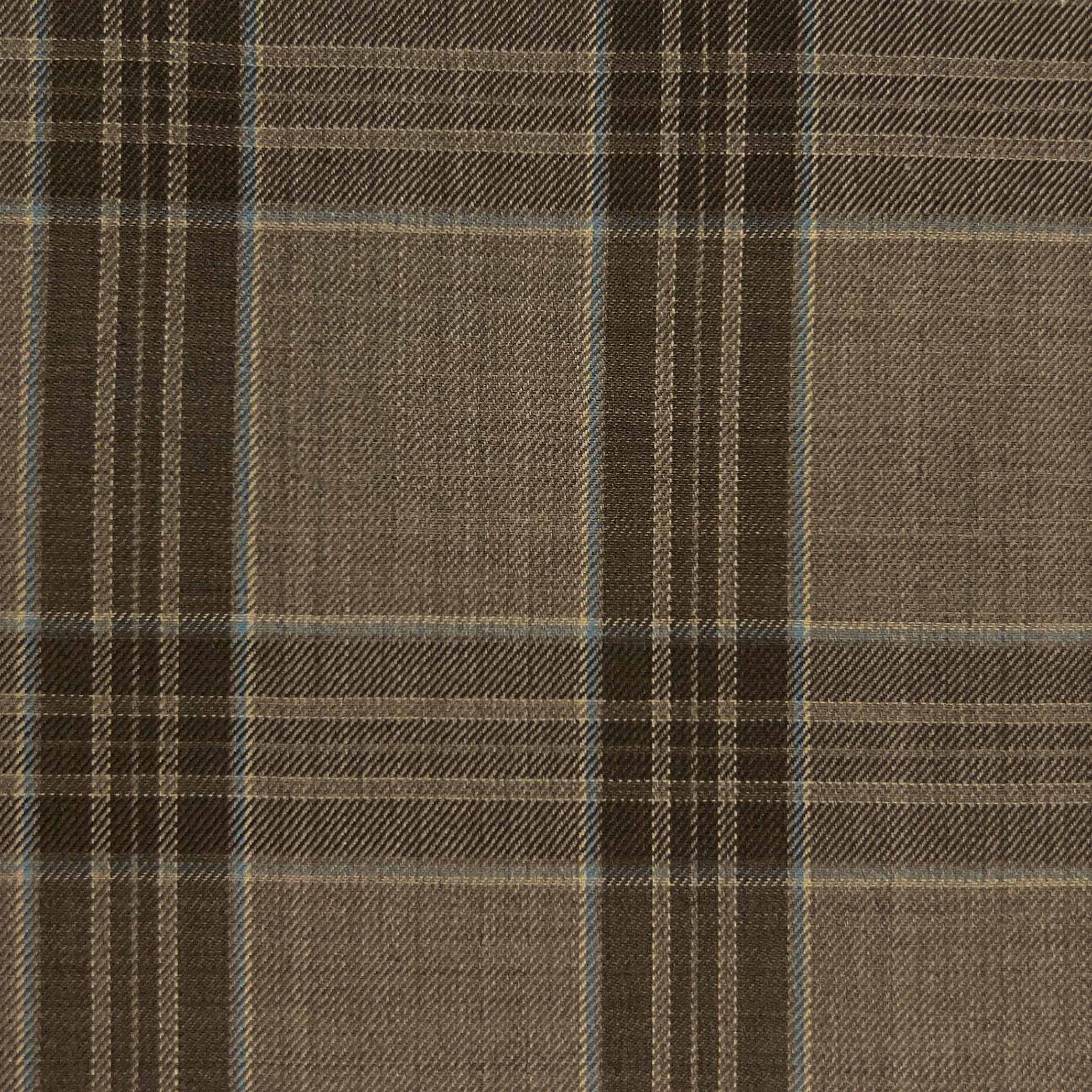 Westwood Hart Online Custom Hand Tailor Suits Sportcoats Trousers Waistcoats Overcoats Mocha Chocolate Brown Plaid Windowpane Design