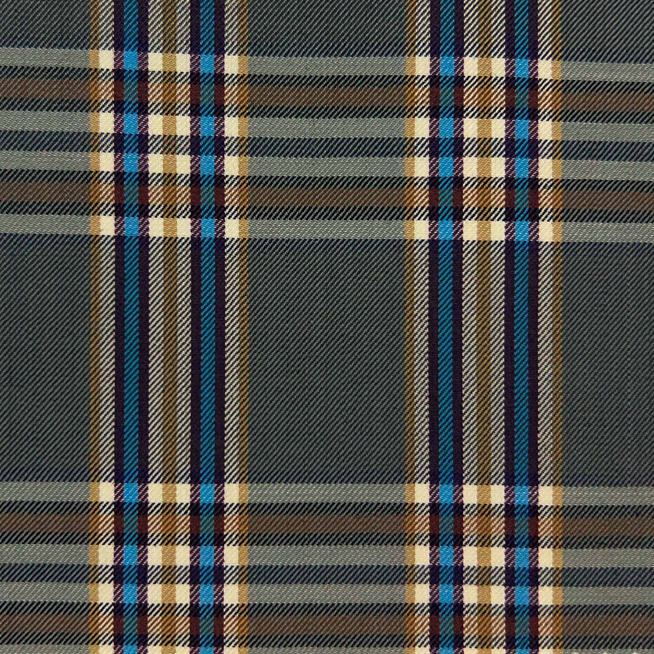 Westwood Hart Online Custom Hand Tailor Suits Sportcoats Trousers Waistcoats Overcoats Medium Grey Purple Blue Plaid Windowpane Design