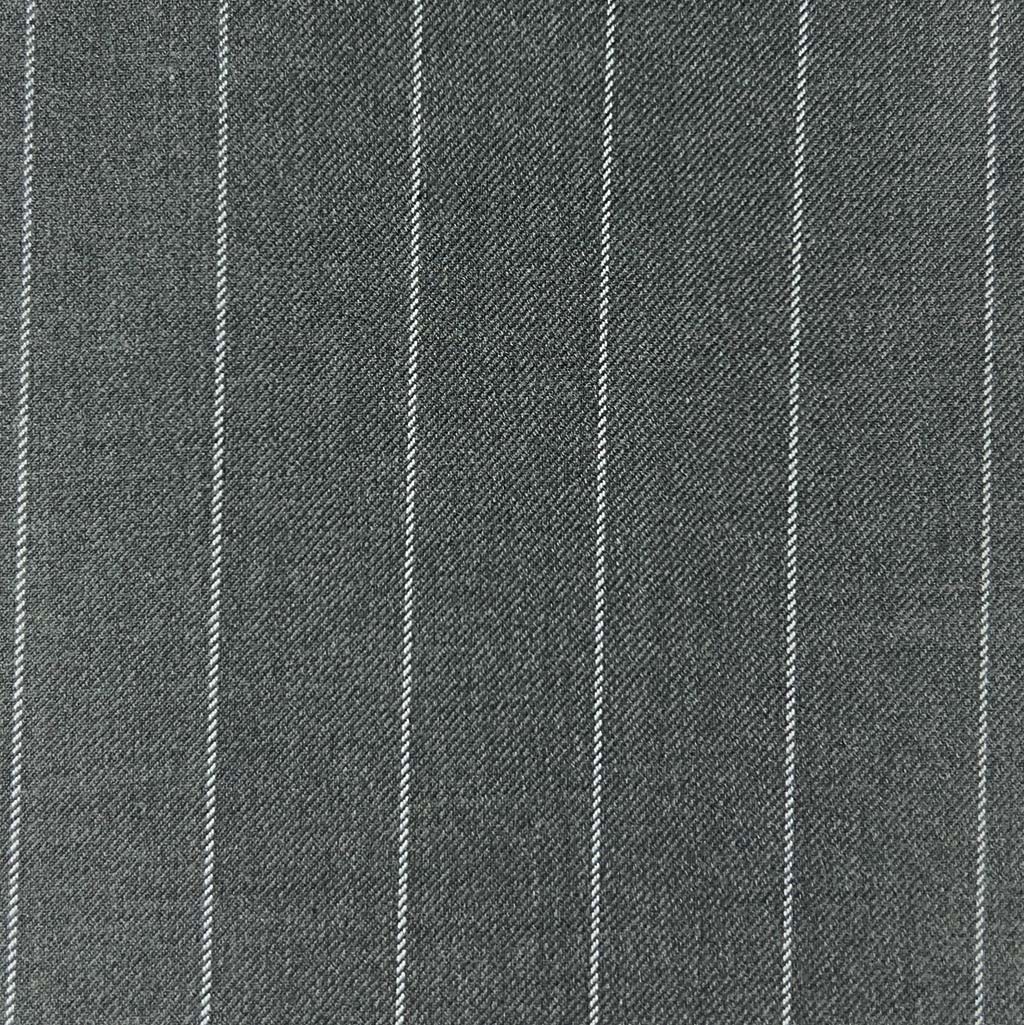 Westwood Hart Online Custom Hand Tailor Suits Sportcoats Trousers Waistcoats Overcoats Heather Grey With 3/4" Wide Pinstripes