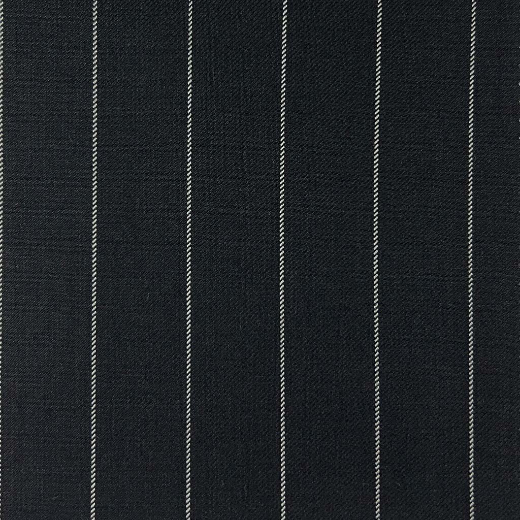 Westwood Hart Online Custom Hand Tailor Suits Sportcoats Trousers Waistcoats Overcoats Black With 3/4" Wide Pinstripes