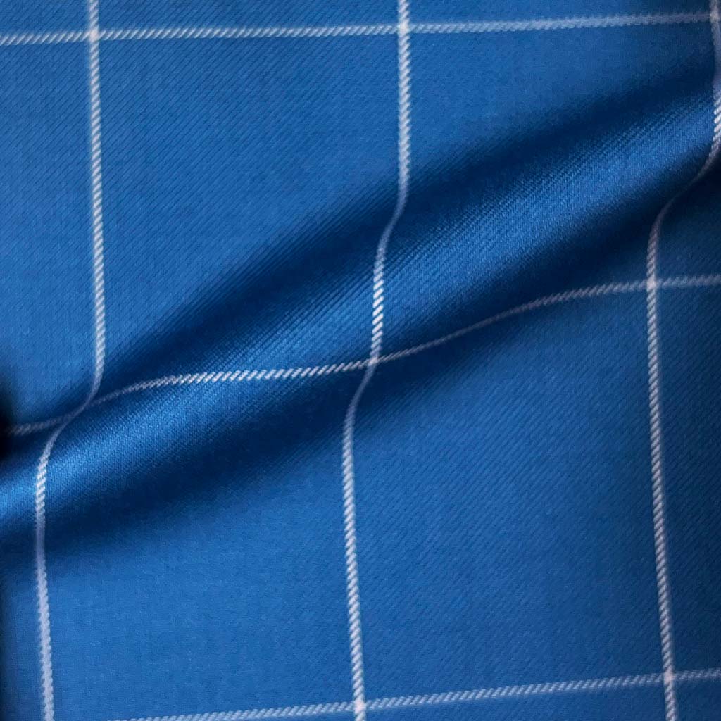 Westwood Hart Online Custom Hand Tailor Suits Sportcoats Trousers Waistcoats Overcoats Baby Blue Windowpane