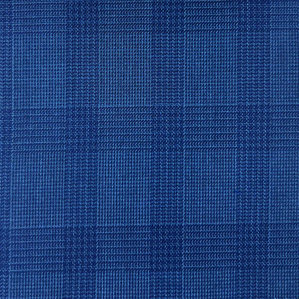 Westwood Hart Online Custom Hand Tailor Suits Sportcoats Trousers Waistcoats Overcoats Sapphire Blue Self Plaid Design