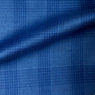 Westwood Hart Online Custom Hand Tailor Suits Sportcoats Trousers Waistcoats Overcoats Sapphire Blue Self Plaid Design