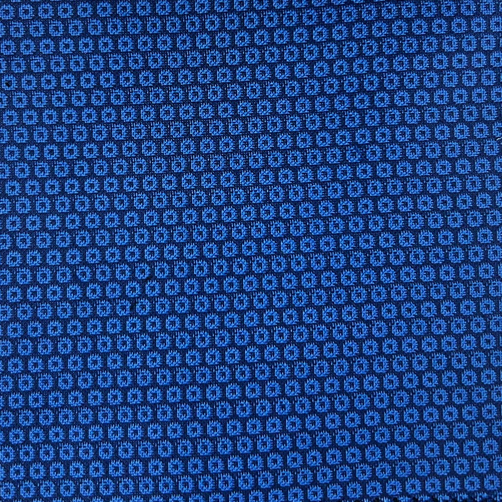 Westwood Hart Online Custom Hand Tailor Suits Sportcoats Trousers Waistcoats Overcoats Made To Measure Formalwear TuxedoElectric Blue Mini Circular Jacquard Design