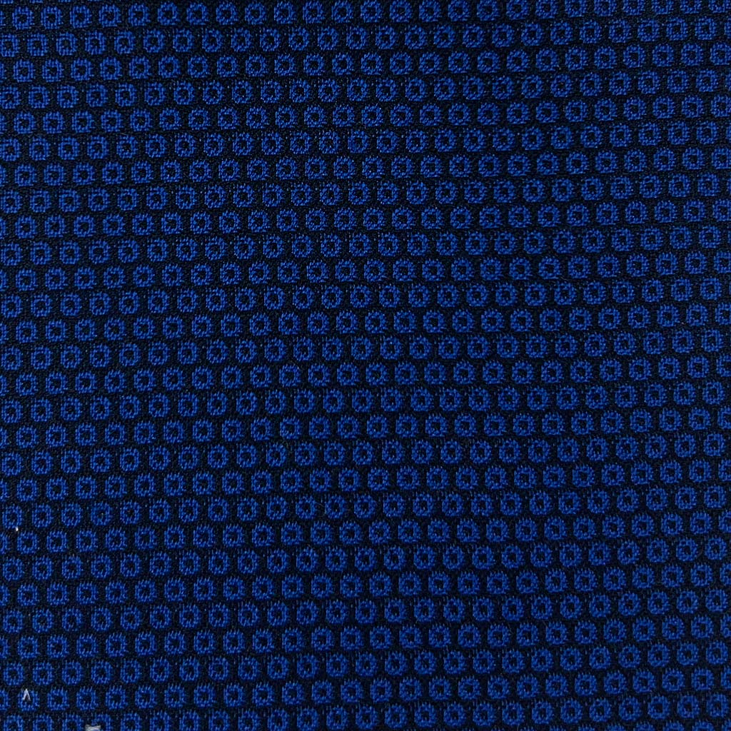 Westwood Hart Online Custom Hand Tailor Suits Sportcoats Trousers Waistcoats Overcoats Made To Measure Formalwear TuxedoRoyal Blue Mini Circular Jacquard Design