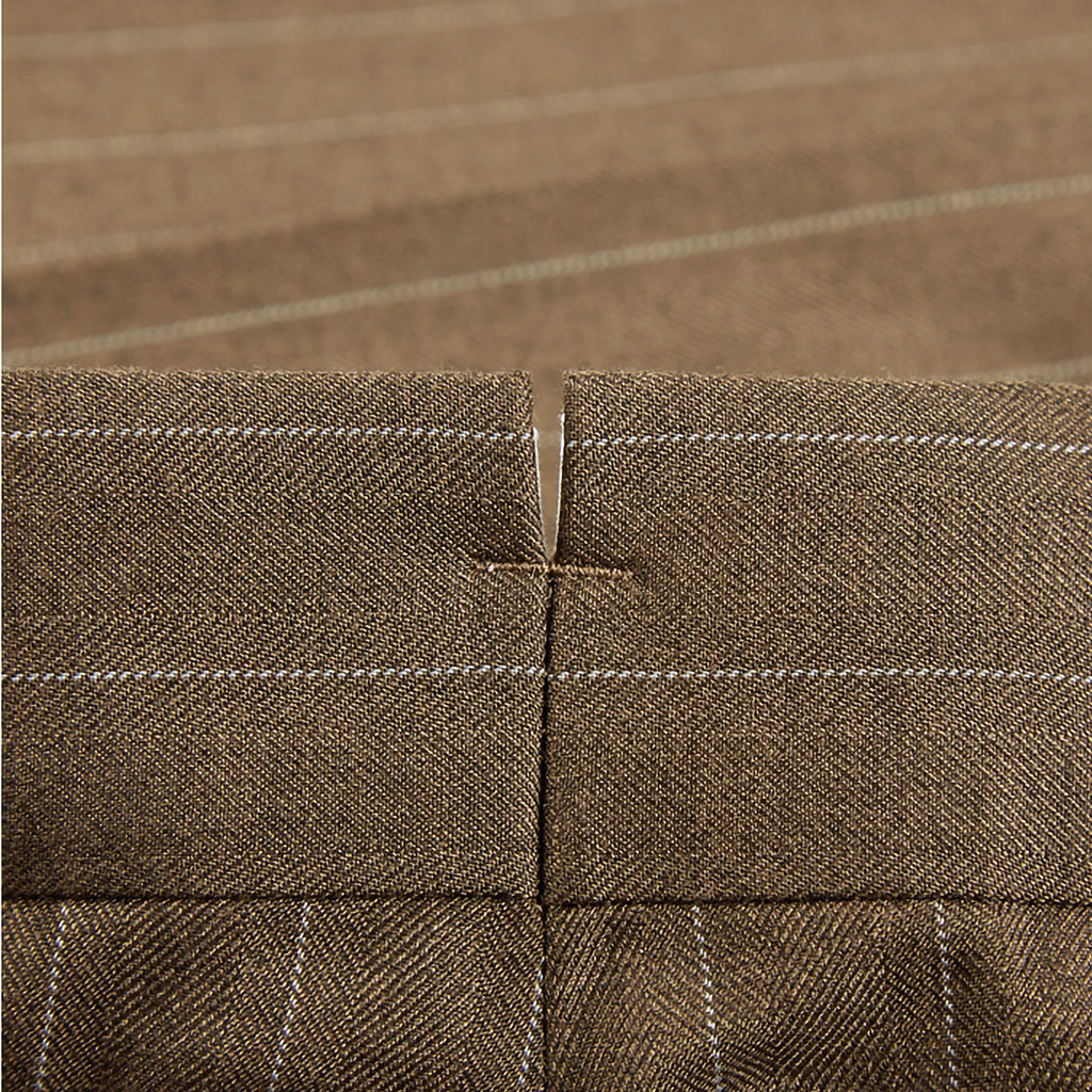 Westwood Hart Online Custom Hand Tailor Suits Sportcoats Trousers Waistcoats Overcoats Brown Pinstripes
