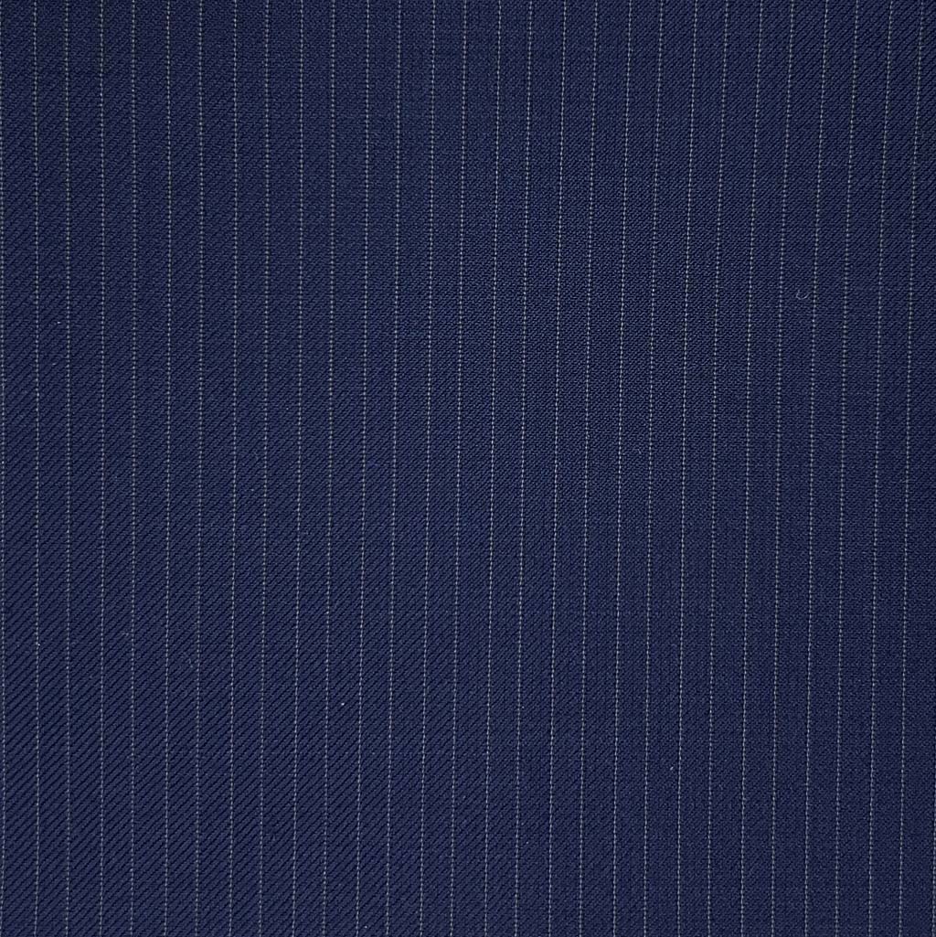 Westwood Hart Online Custom Hand Tailor Suits Sportcoats Trousers Waistcoats Overcoats Steel Blue Narrow Pinstripes