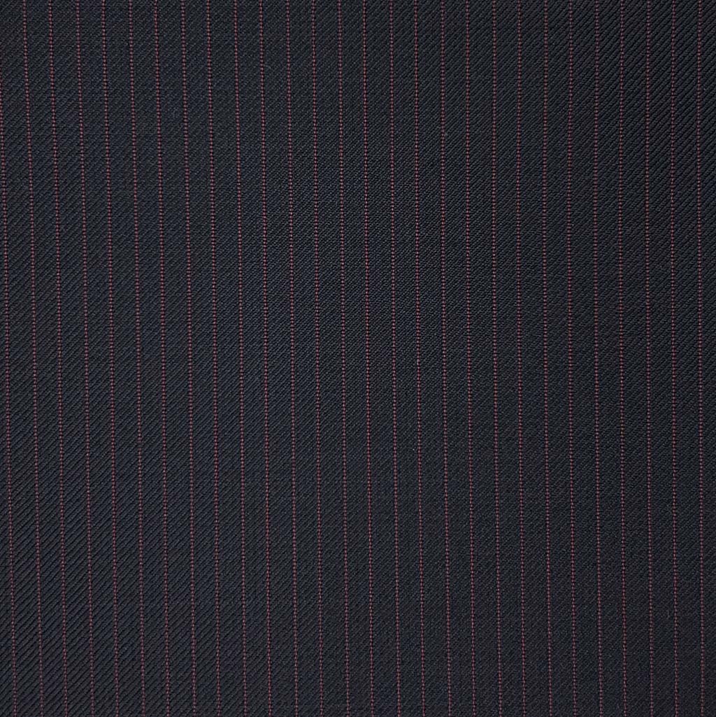 Westwood Hart Online Custom Hand Tailor Suits Sportcoats Trousers Waistcoats Overcoats Black With Red Narrow Pinstripes