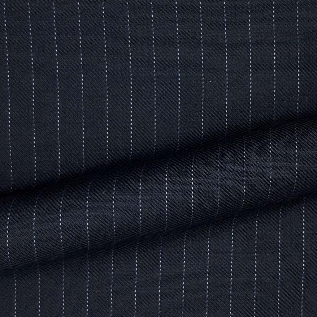 Westwood Hart Online Custom Hand Tailor Suits Sportcoats Trousers Waistcoats Overcoats Midnight Blue With Blue Pinstripes