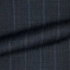 Westwood Hart Online Custom Hand Tailor Suits Sportcoats Trousers Waistcoats Overcoats Dark Grey With Blue Pinstripes